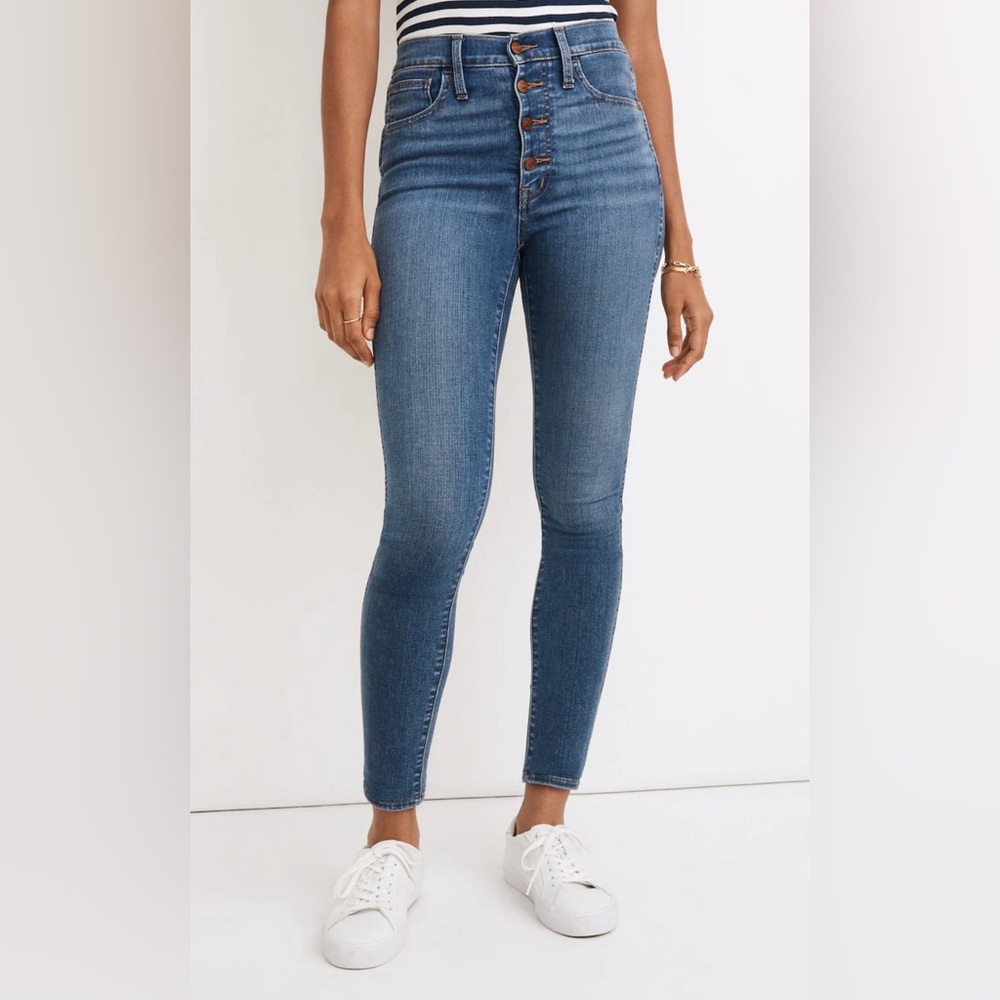 MADEWELL 10in Roadtripper Button Fly Ladies Skinny Jeans